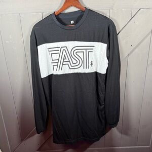 Men's Go Fast Don’t Die Black and White Long Sleeve Jersey